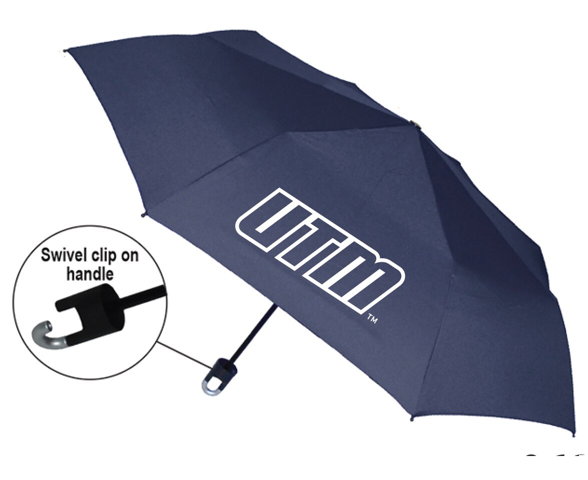 "Storm Clip" Mini Folding Emblematic Solid Umbrella 42" Coverage