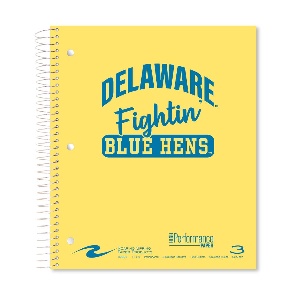Roaring Premium 3 Subject Notebook, 8.5x11 College Ruled 20lb Paper, Pressboard Foil Cover