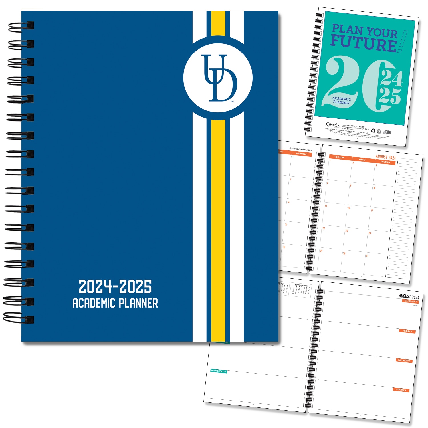 FY 25 Traditional Wordmark Hard Cover Imprinted Planner 24-25 AY 7x9