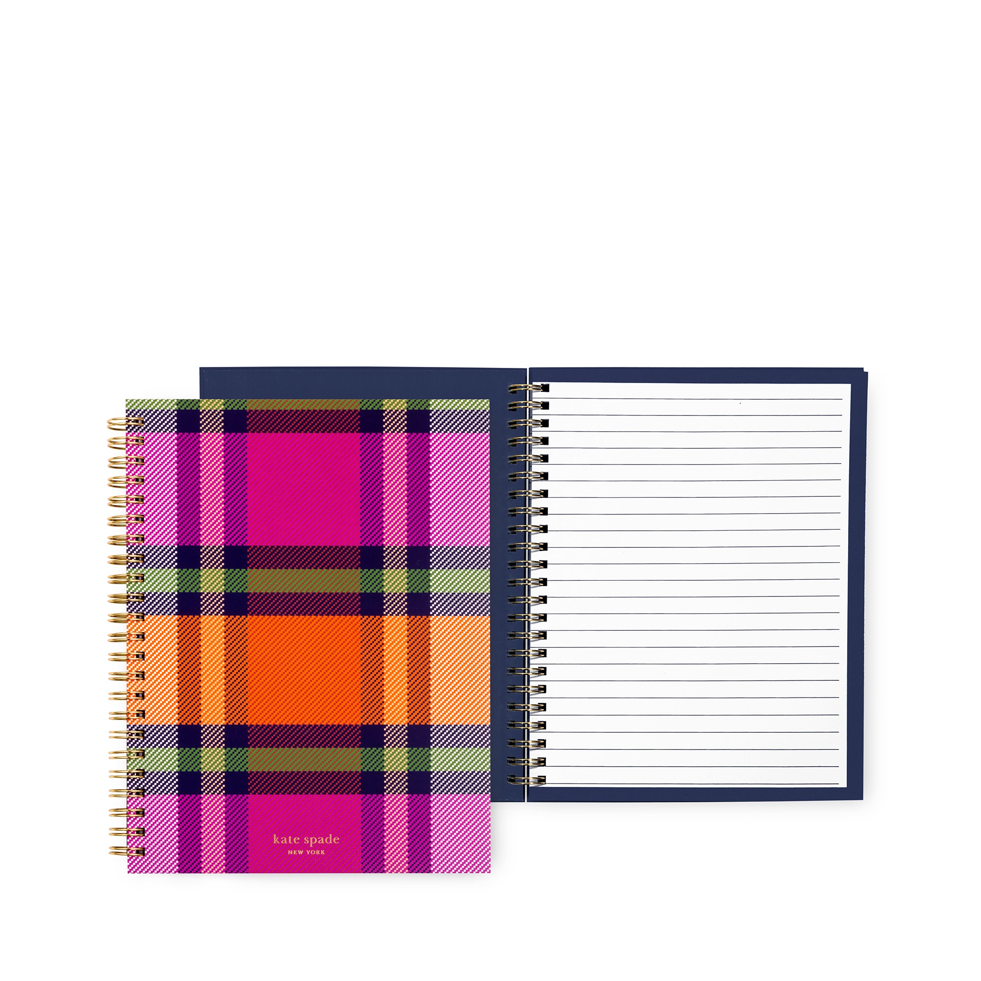 Kate Spade Small Spiral Notebook Grand Plaid Duo