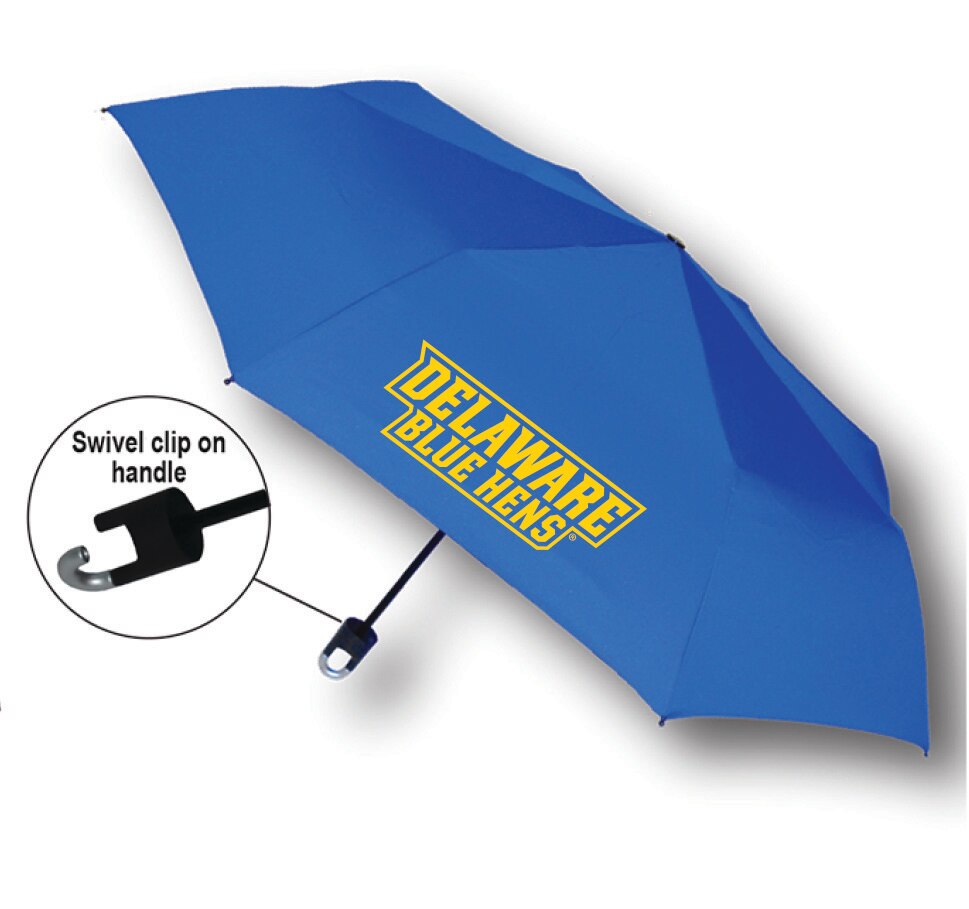 "Storm Clip" Mini Folding Emblematic Solid Umbrella 42" Coverage