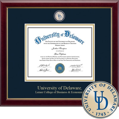 Church Hill Classics 12" x 16" Masterpiece Cherry Lerner College of Business & Economics Diploma Frame