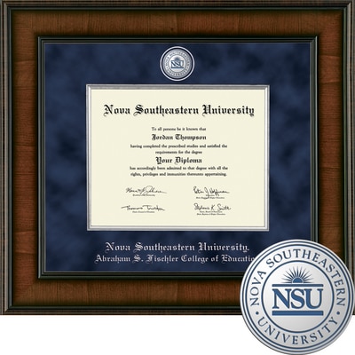 Church Hill Classics 11" x 14" Presidential Walnut Abraham S. Fischler College of Education Diploma Frame