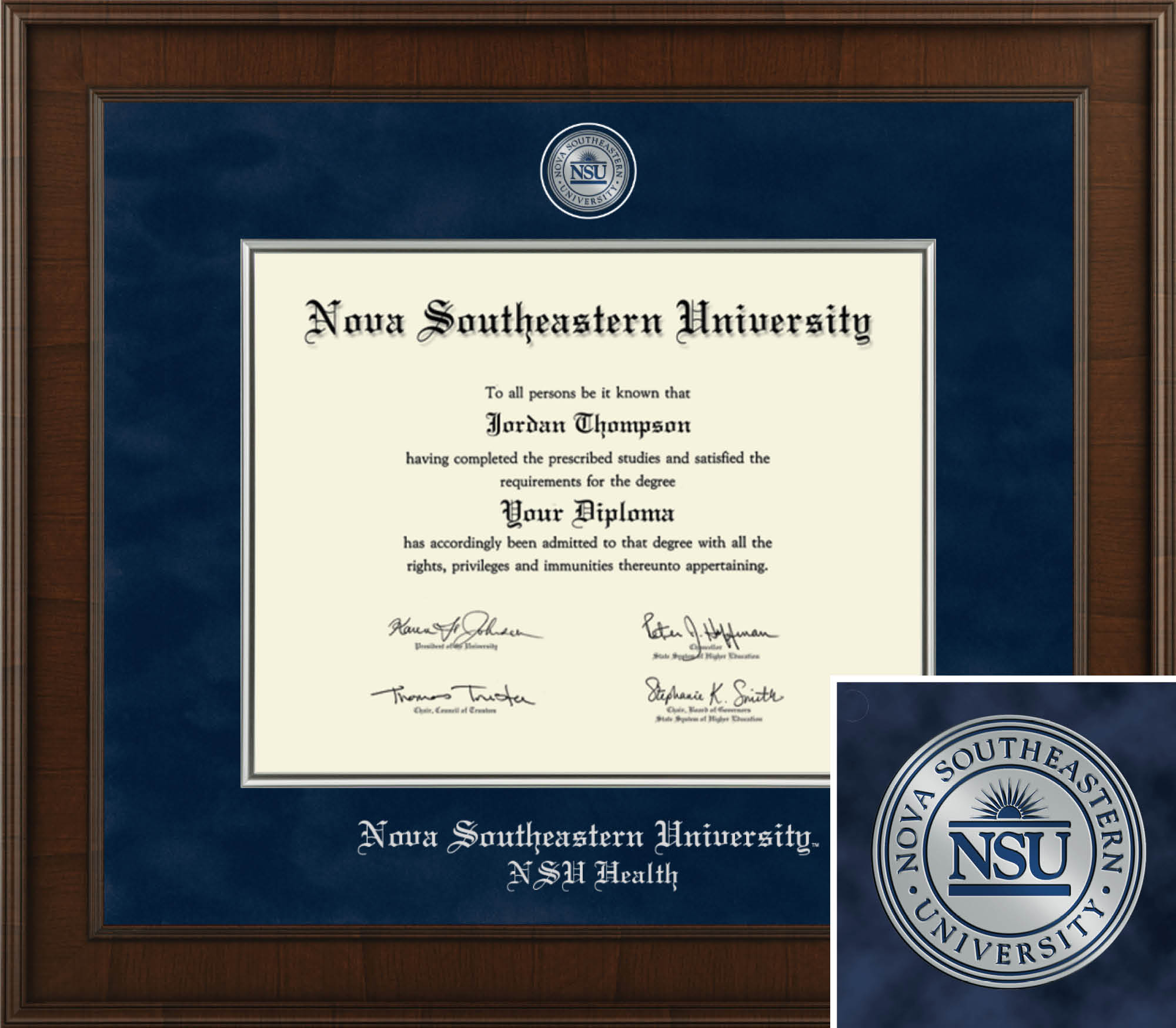 Church Hill Classics Presidential 11x14 Health Walnut Diploma Frame