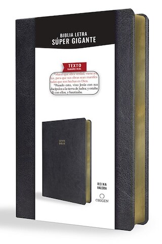 Biblia Reina Valera 1909 Letra Super Gigante  Simil Piel Negro / Spanish Bible Reina Valera 1909 Super Giant Print  Black Leathersoft (Spanish)