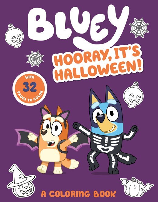 Bluey: Hooray  It's Halloween!: A Coloring Book
