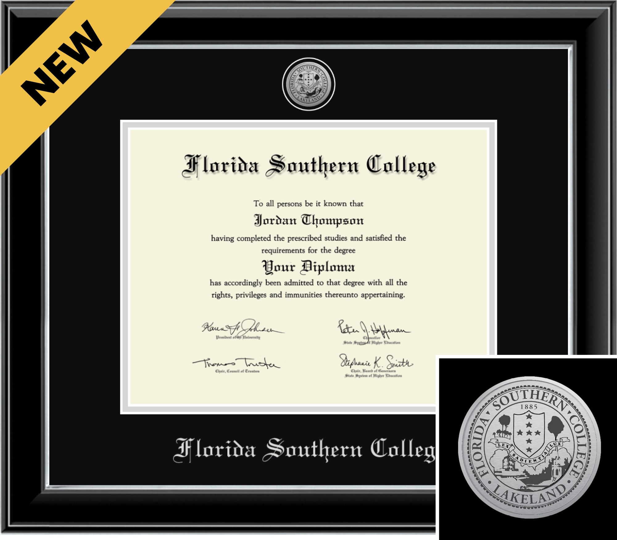 Church Hill Classics Onyx 8.5x11 Black Diploma Frame
