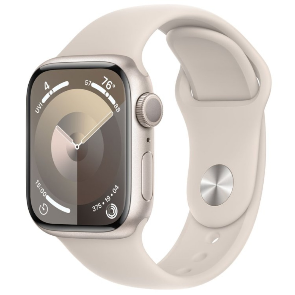 Apple Watch Series 9 GPS + Cellular 45mm Starlight Aluminum Case with Starlight Sport Band - M/L