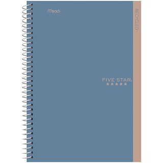 Image 1: Five Star 3 Subject Recycled Notebook - Blue