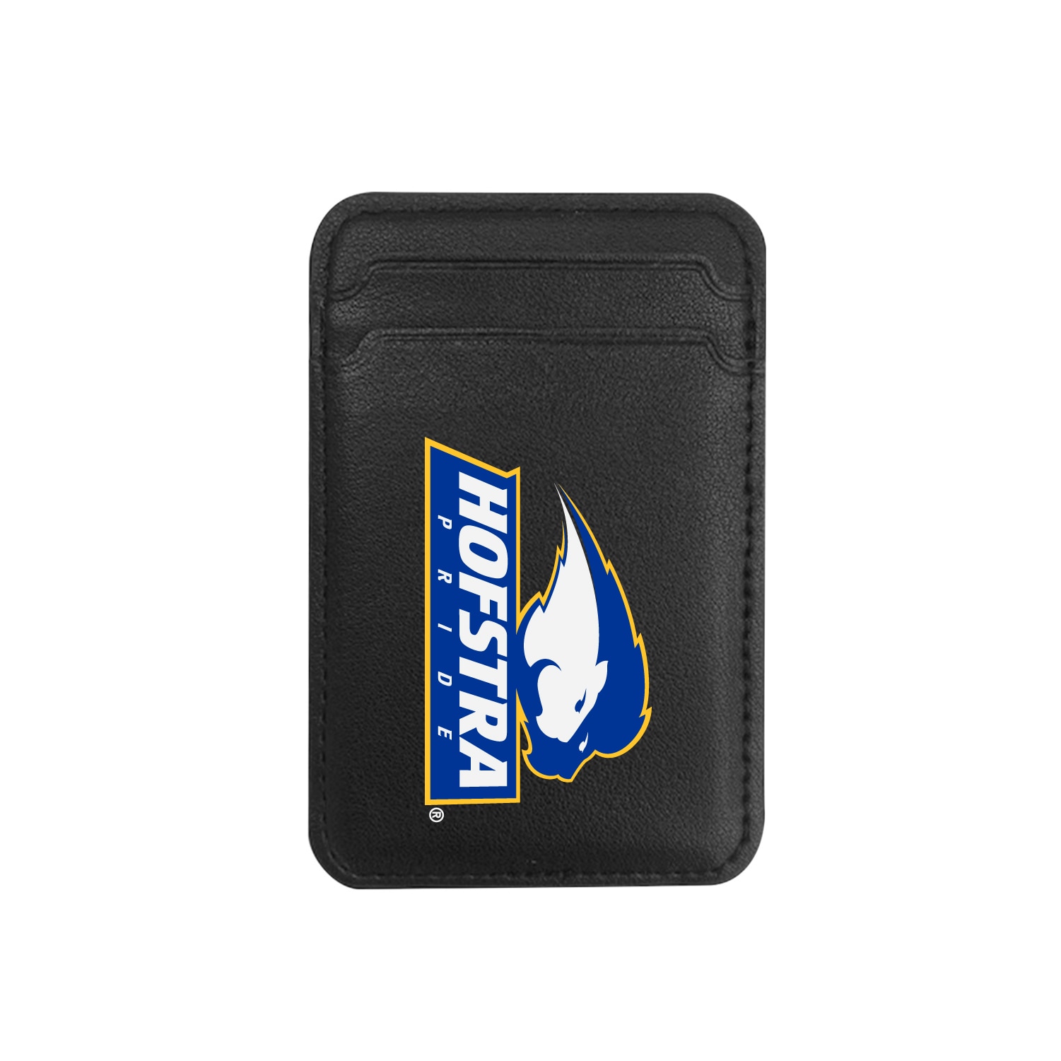 Hofstra University V2 - Leather Wallet Sleeve (Top Load, Mag Safe), Black, Classic V1