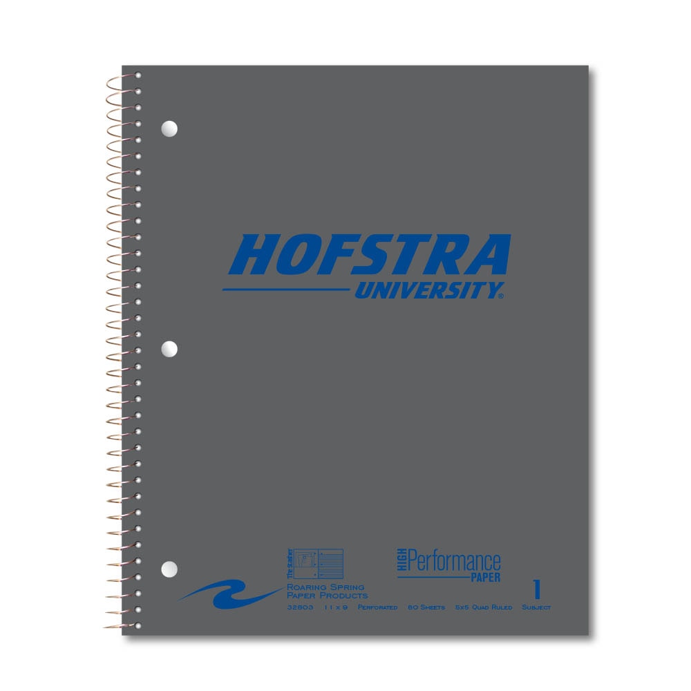 Roaring Premium 1 Subject Notebook, 8.5x11 Quad Ruled 20lb Paper, Pressboard Foil Cover