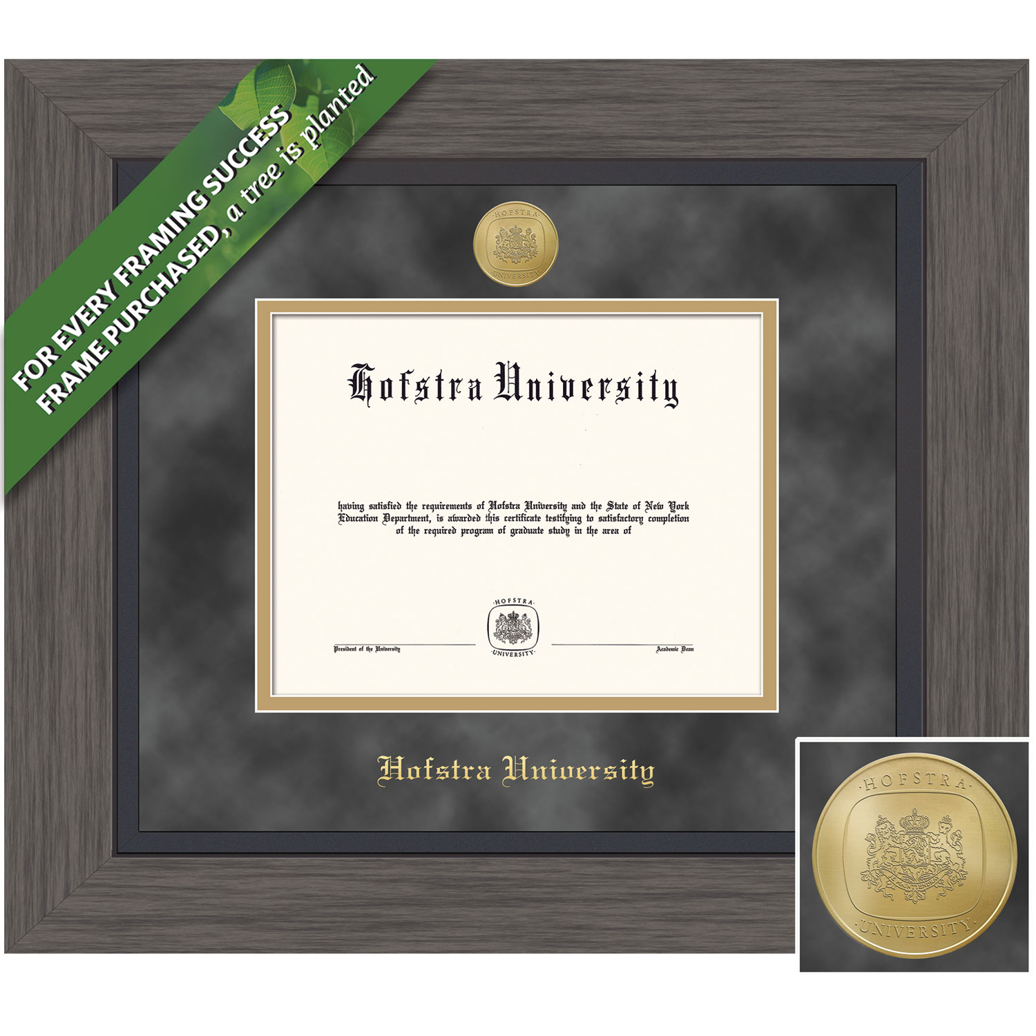 Framing Success 11 x 14  Greystone Gold Medallion Bachelors, Masters, PhD Diploma Frame