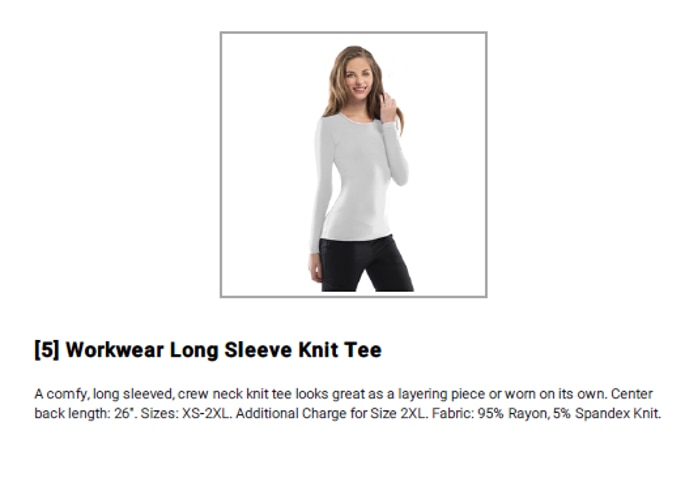 Womens Long Sleeve Knit Tee
