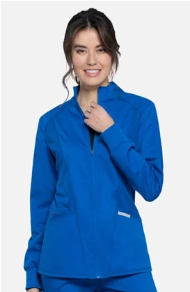 Womens Full Zip Scrub Jacket