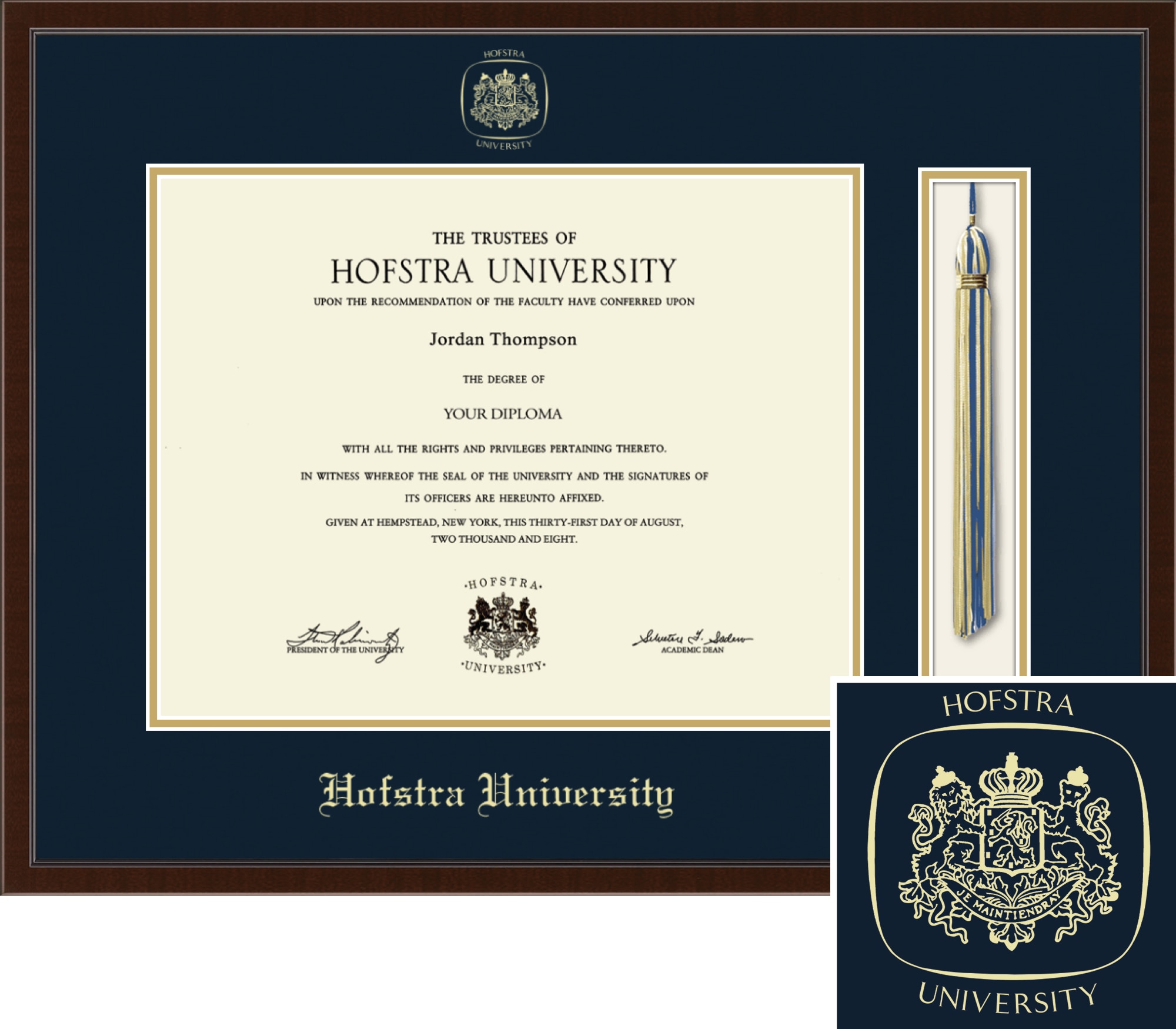 Church Hill Classics Tassel 11x14 Walnut Diploma Frame