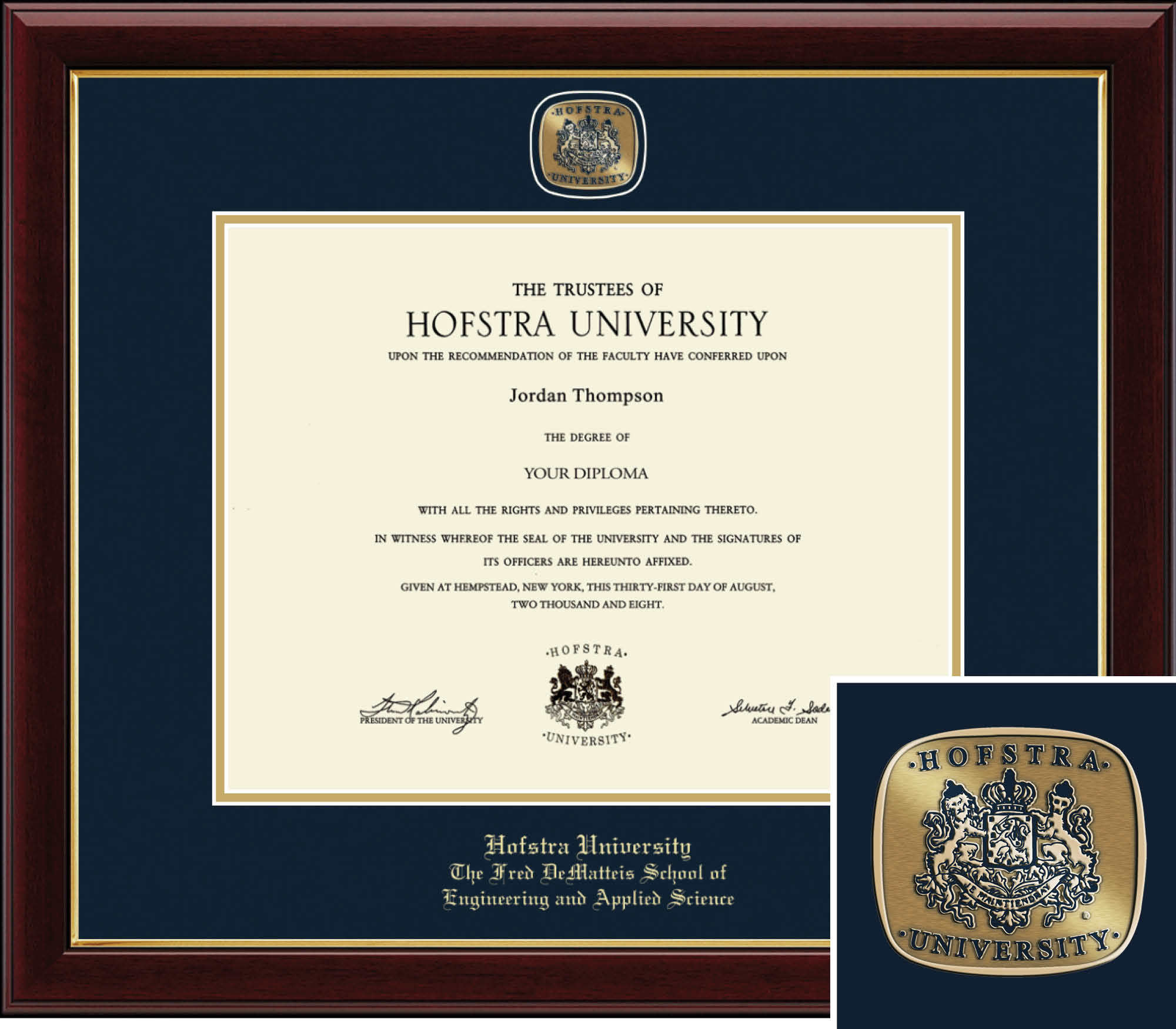 Church Hill Classics 11x14, Masterpiece, Honors College, Cherry,  Diploma Frame