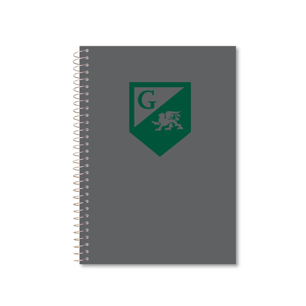 Roaring Premium 3 Subject 9.5 x 6.5 Notebook, College Ruled 20lb Paper, Pressboard Foil Cover