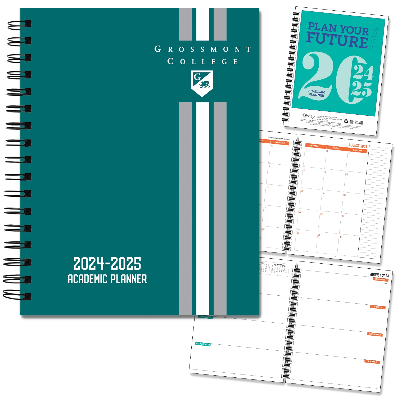 FY 25 Traditional Wordmark Hard Cover Imprinted Planner 24-25 AY 7x9
