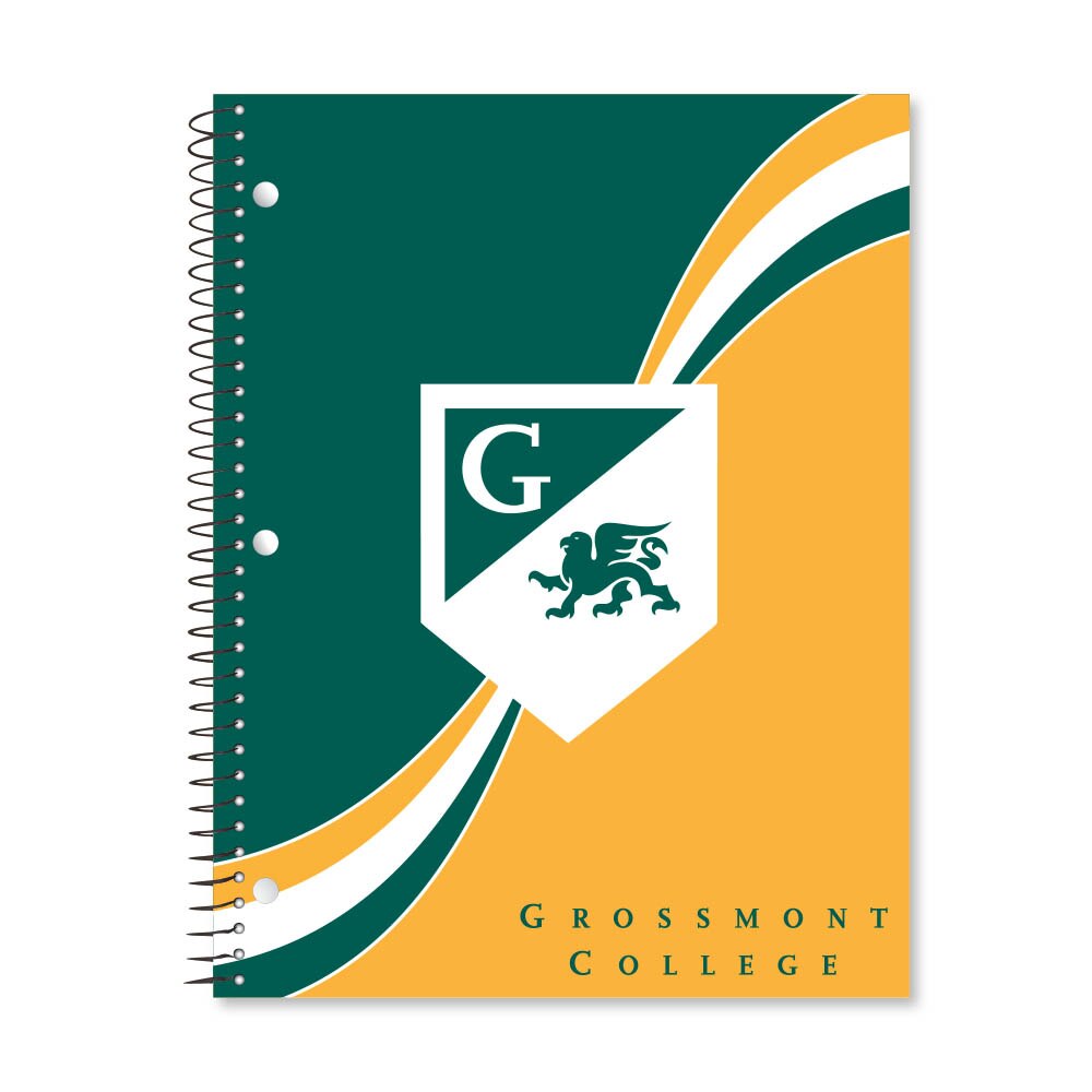 Digi Curve Divide 1 Subject 11"x8.5" 70 Count College Ruled Spiral Notebook