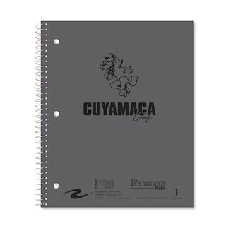 Roaring Premium 1 Subject Notebook 8.5x11 College Ruled  20lb Paper Saranac Cover with Foil