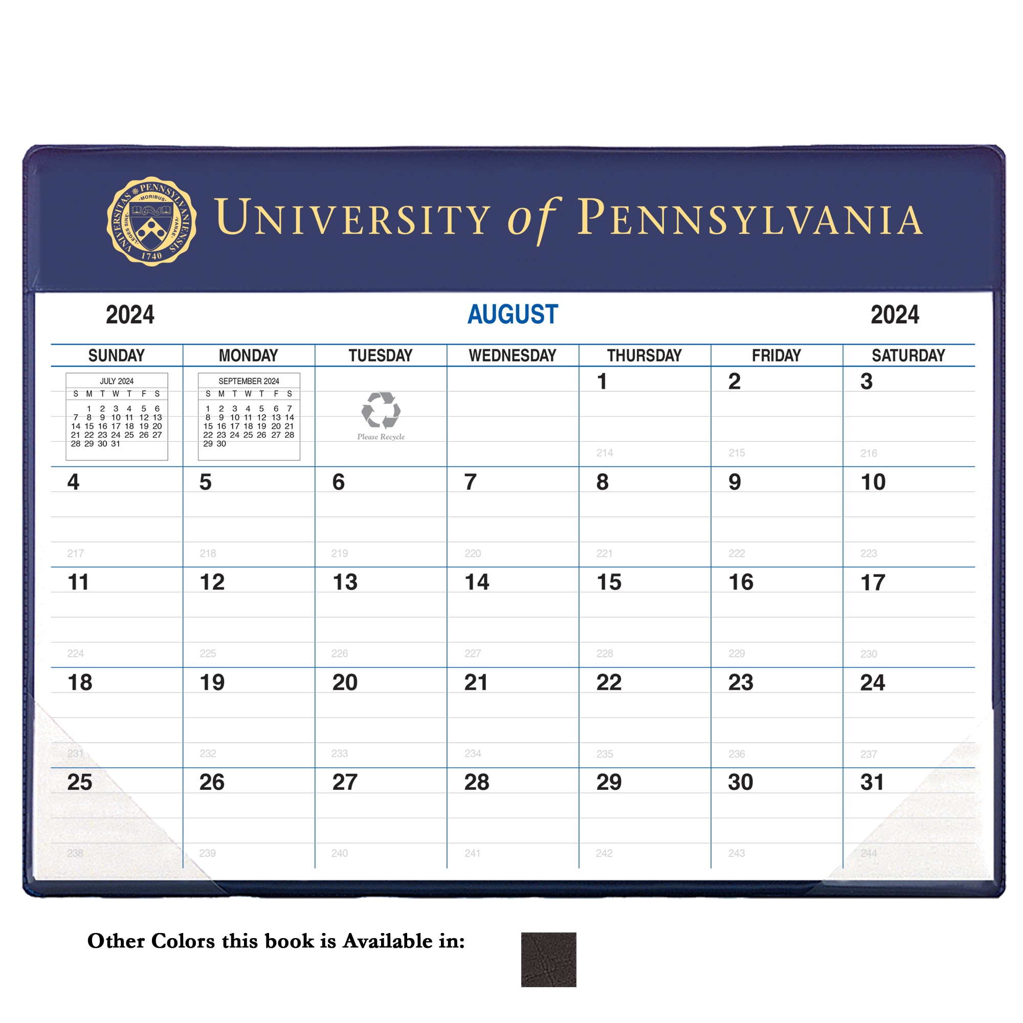 Payne 24-25 Imprinted Academic Calendar Pad Planner  8.5"x11"