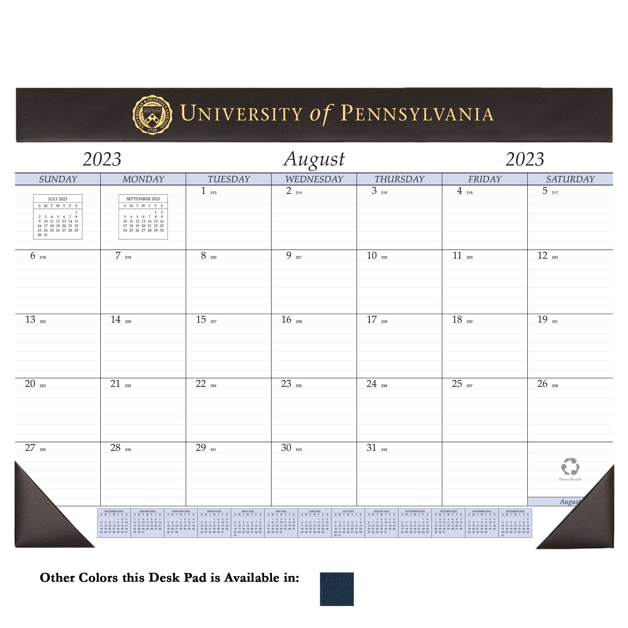 Payne 2023-24 Imprinted Academic Desk Pad Calendar 17x22"