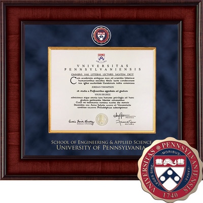 Church Hill Classics 9.75" x 12.25" Presidential Mahogany School of Engineering & Applied Science Diploma Frame