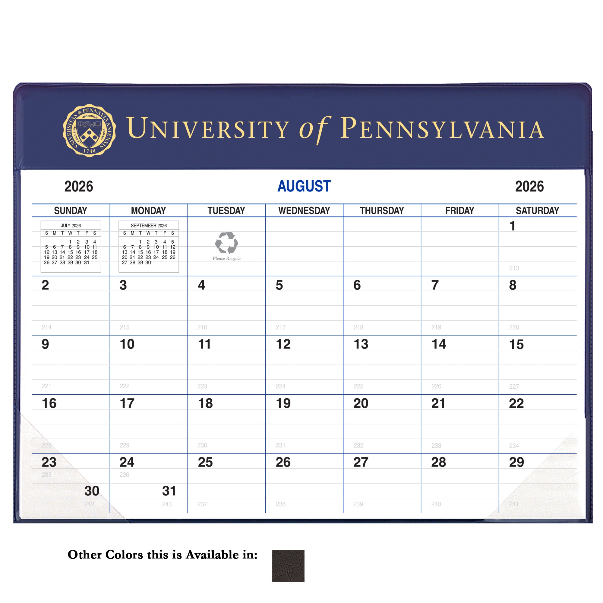 Payne '26-'27 Imprinted Academic Calendar Pad