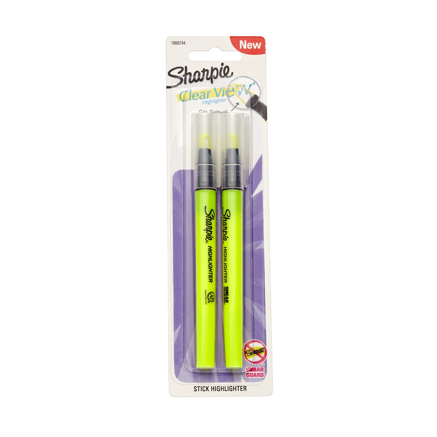 Sharpie Clear View Stick Highlighter Yellow 2/Pack