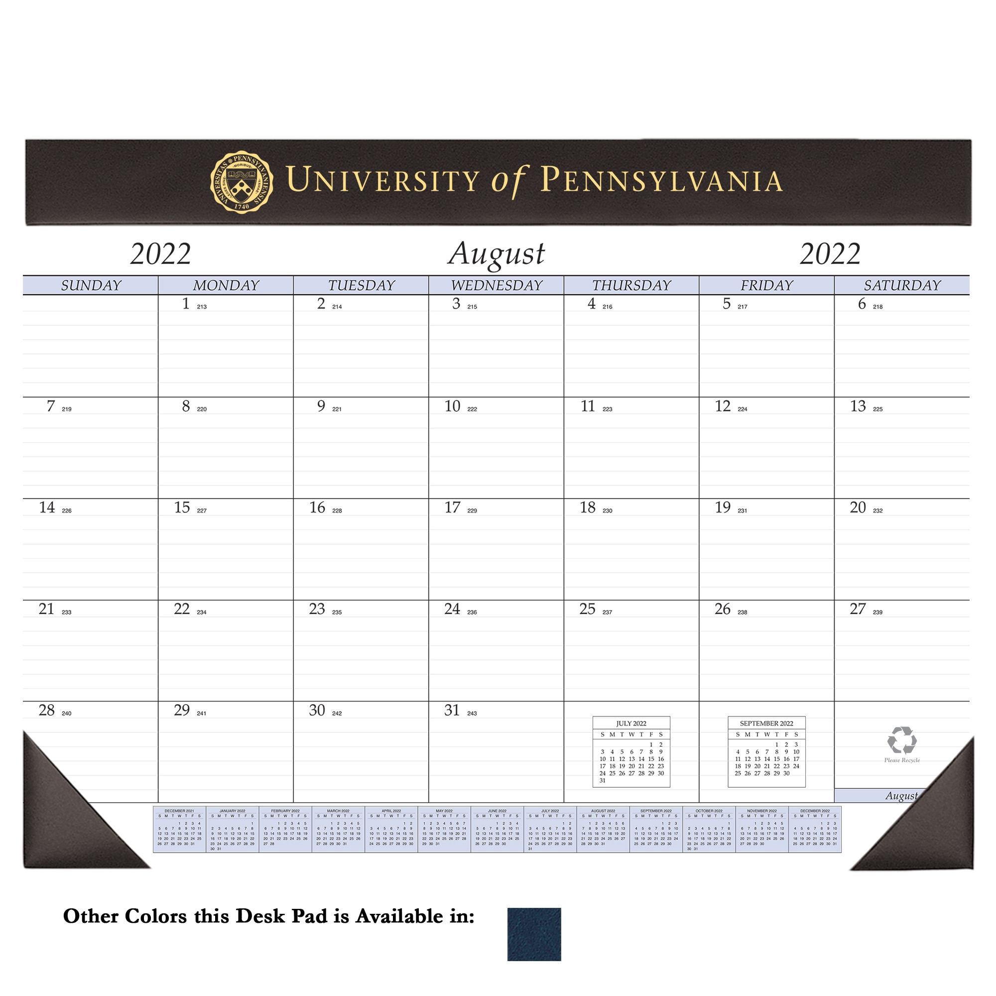 Payne 2022-23 Imprinted Academic Desk Pad Calendar 17x22