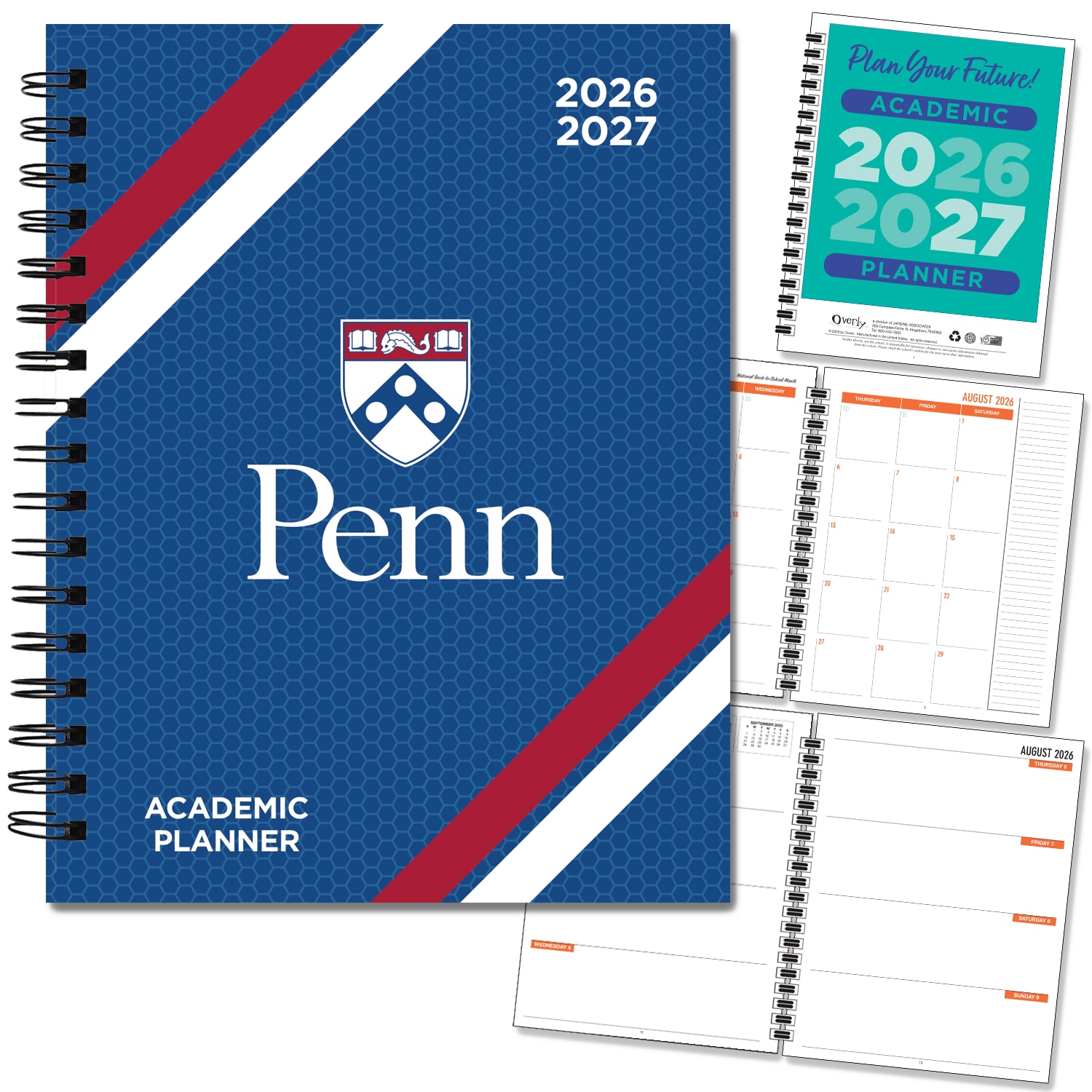 Spirit Wordmark Hard Cover Imprinted Planner 26-27 AY 7x9