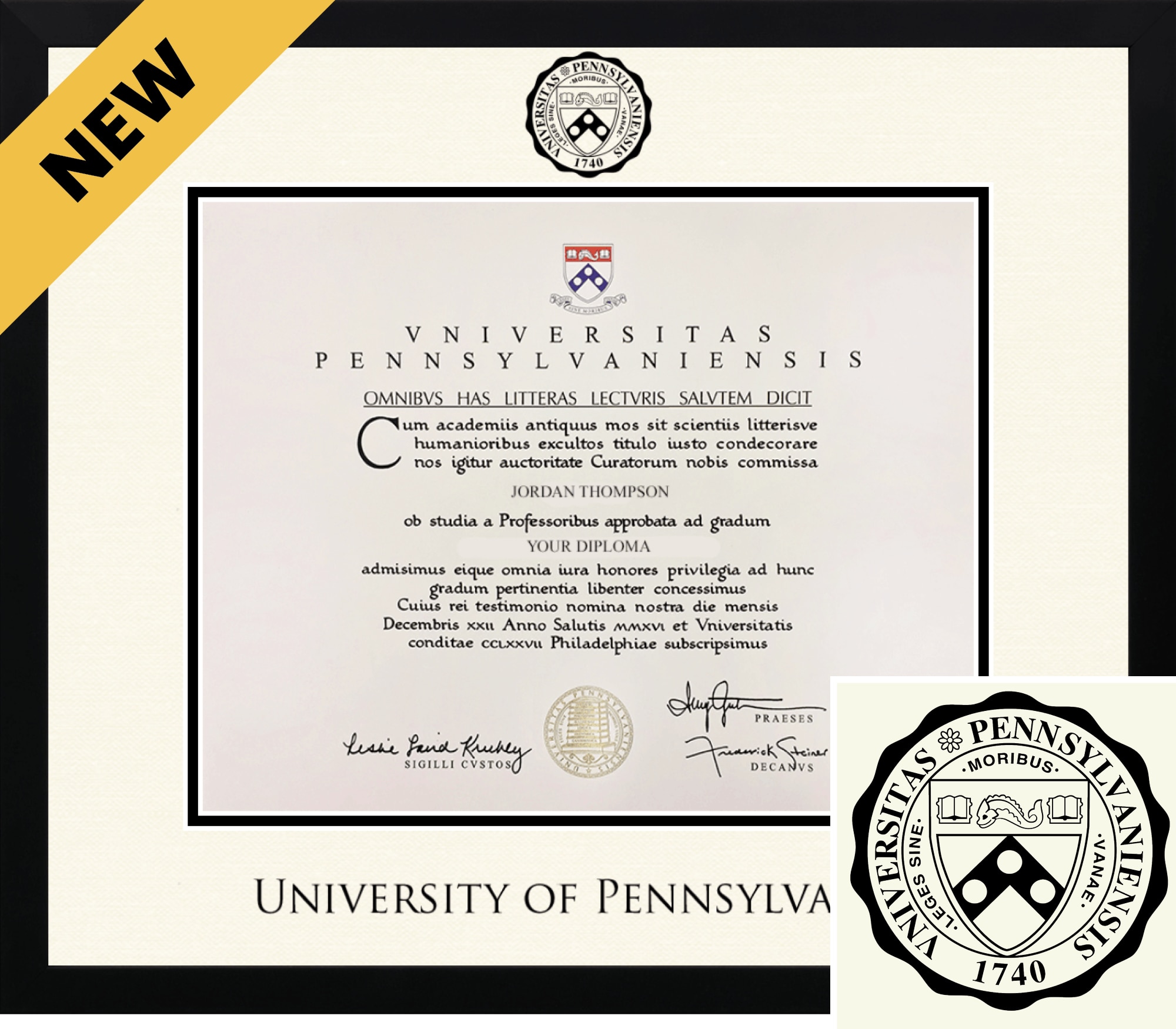 Church Hill Classics ICON 9.75x12.25 Black Diploma Frame