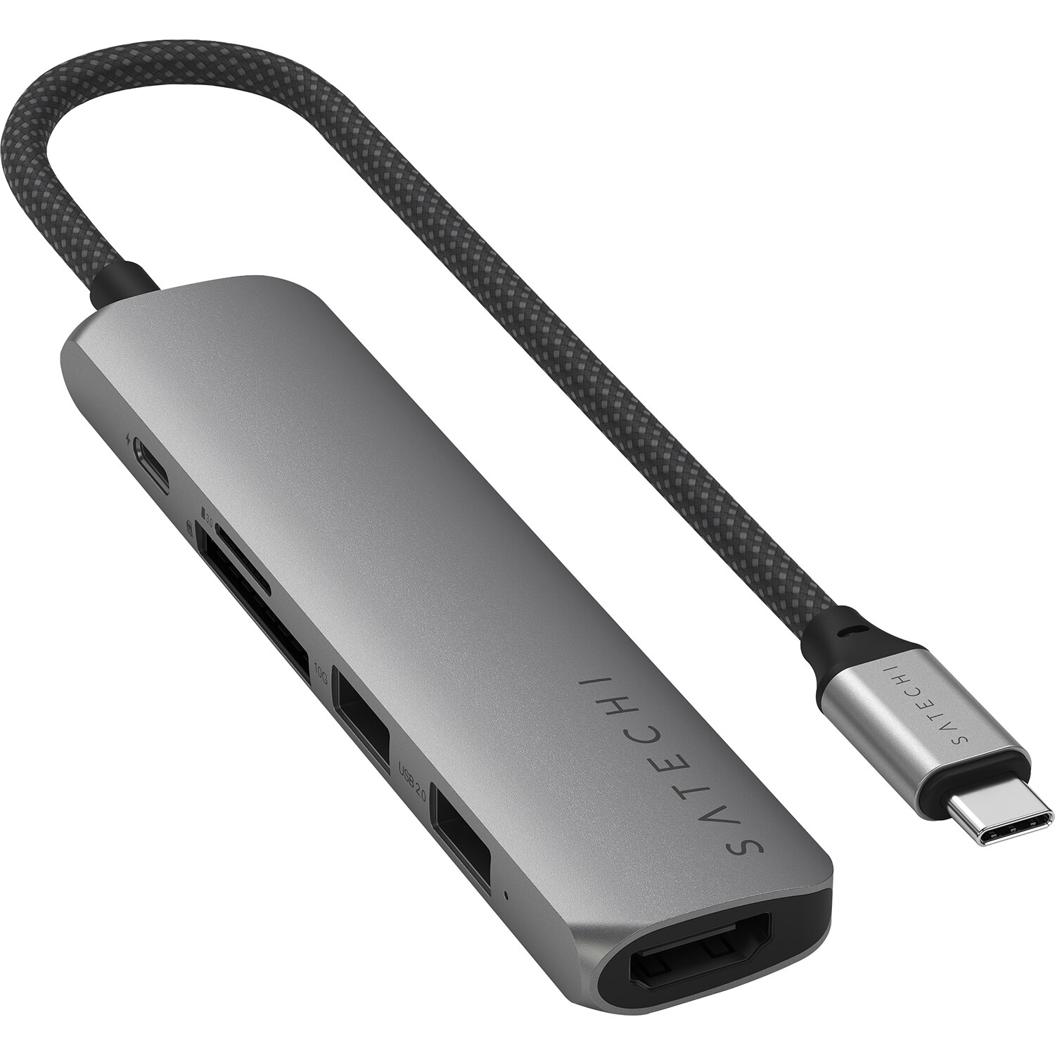 Satechi 6-in-1 USB-C Slim Multiport Adapter:Space Gray