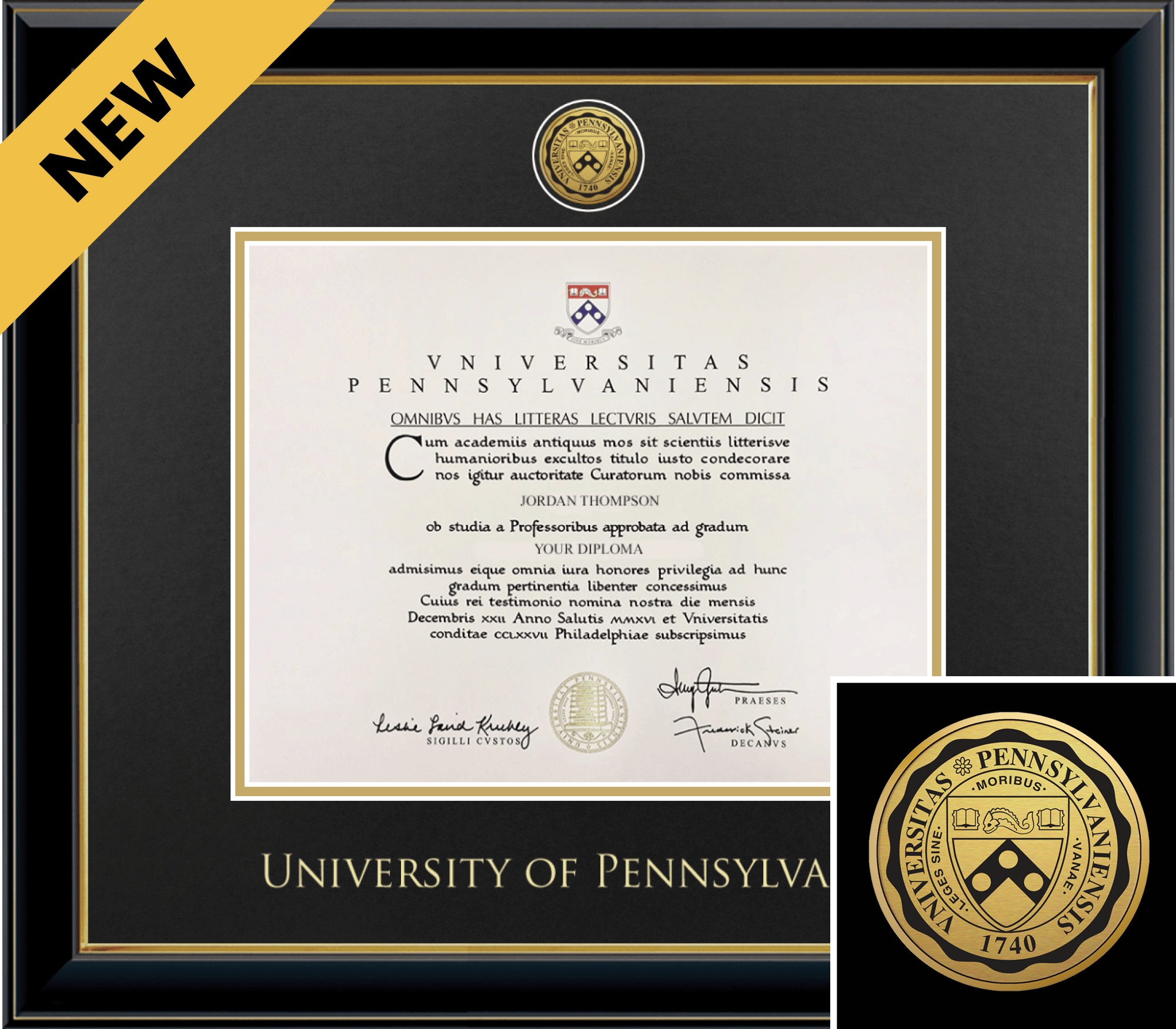 Church Hill Classics Onyx 9.75x12.25 Black Diploma Frame