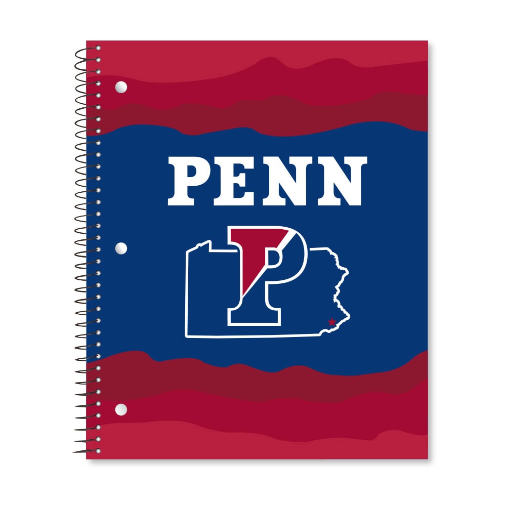 Digi State Outline 3 Subject 11"x9" College Ruled Spiral Notebook
