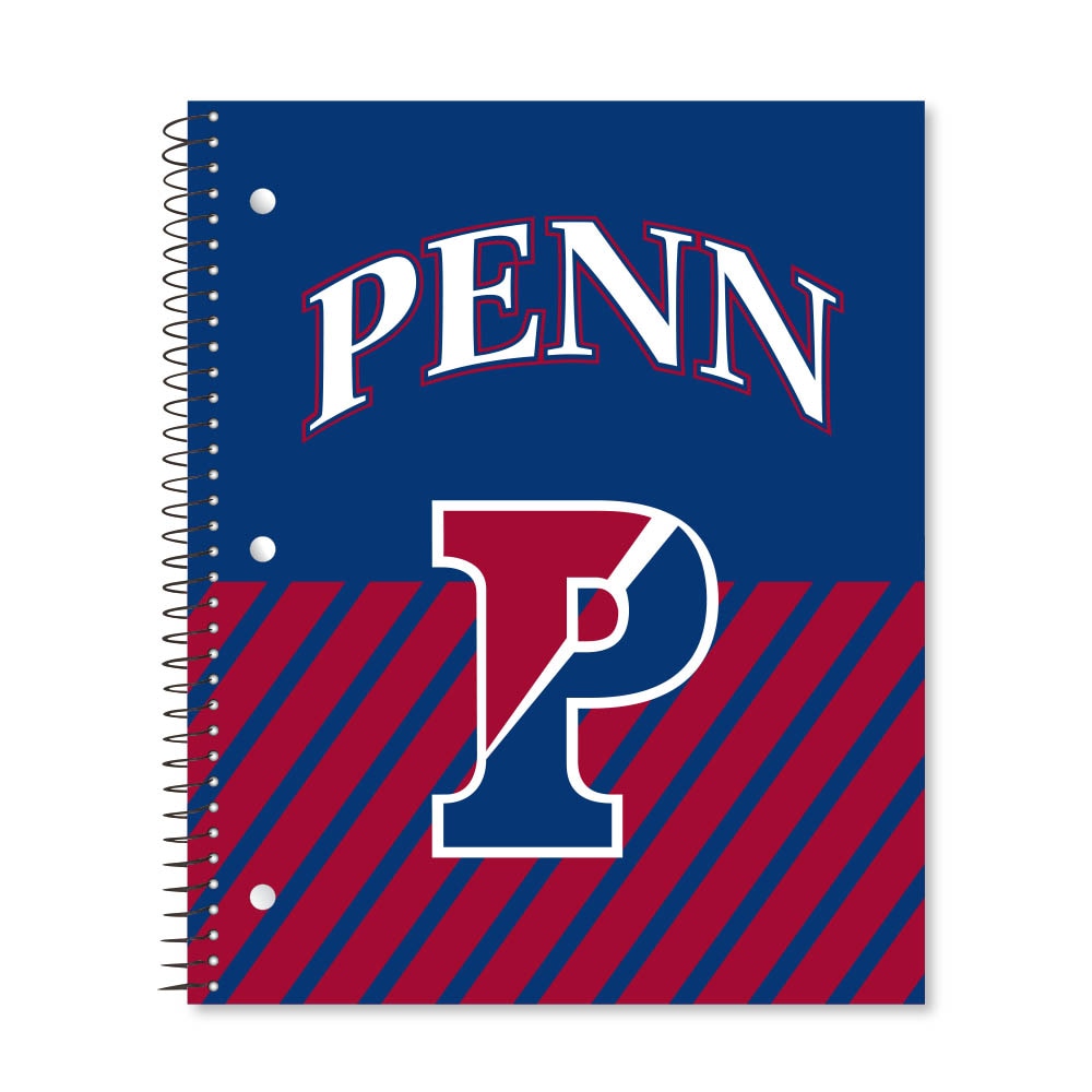 Digi Diagonal Stripe Divide 3 Subject 11"x9" College Ruled Spiral Notebook