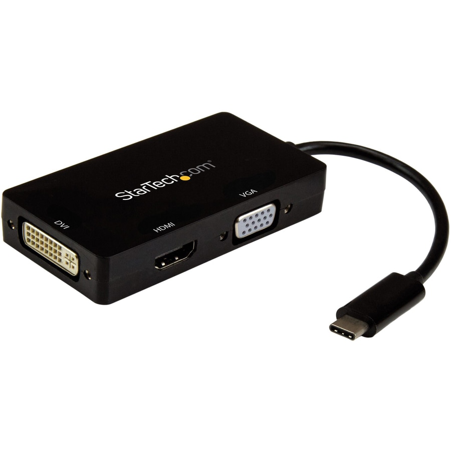 StarTech USB-C Multiport Video Adapter- 3-in-1 - 4K 30Hz Black