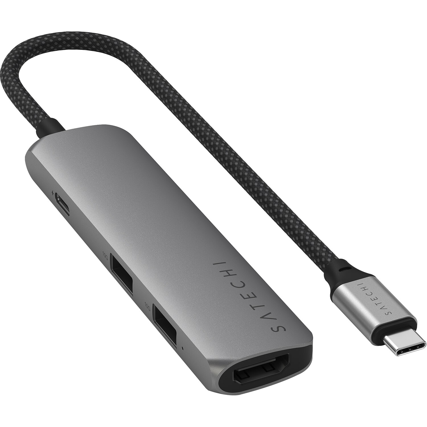 Satechi 4n1 USB-C Slim Multprt Adpt 4K- Space Grey