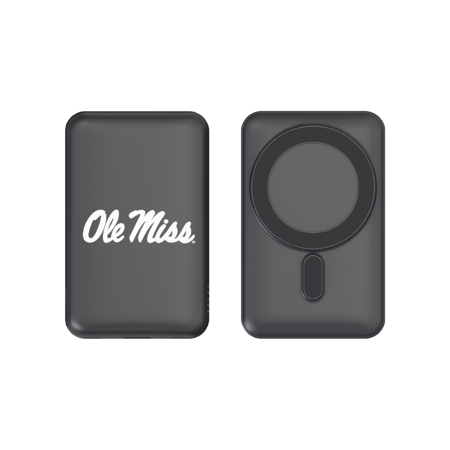 University of Mississippi Mag Safe Compatible Power Bank, Black, Alumni