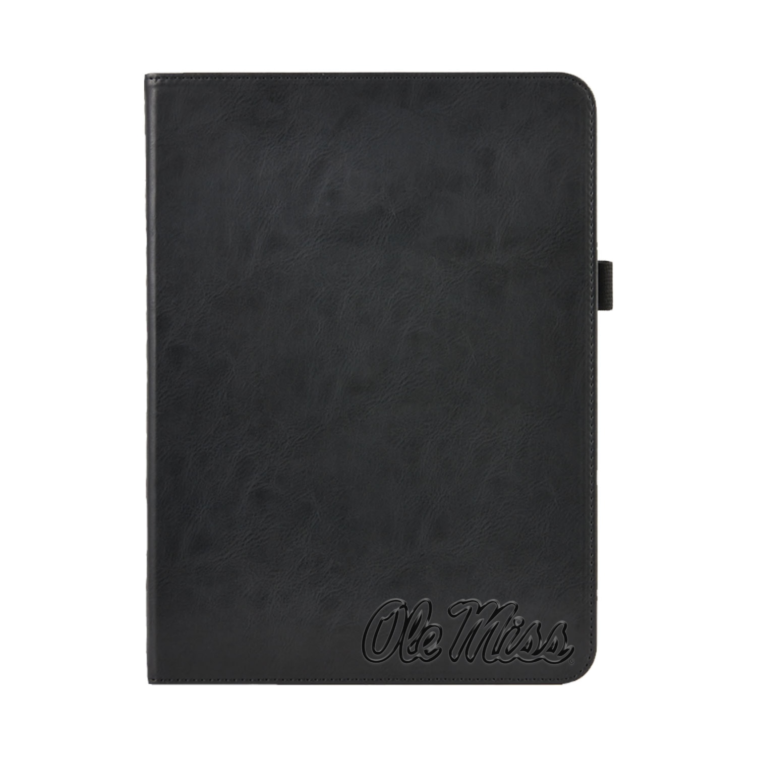 University of Mississippi Black Leather Folio Tablet Case, Alumni V2 - iPad (9th gen)