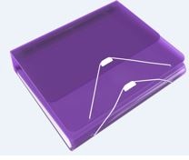 Duo 2 In 1 Organizer  1 Inch Ring Binder Plus Expanding File Purple