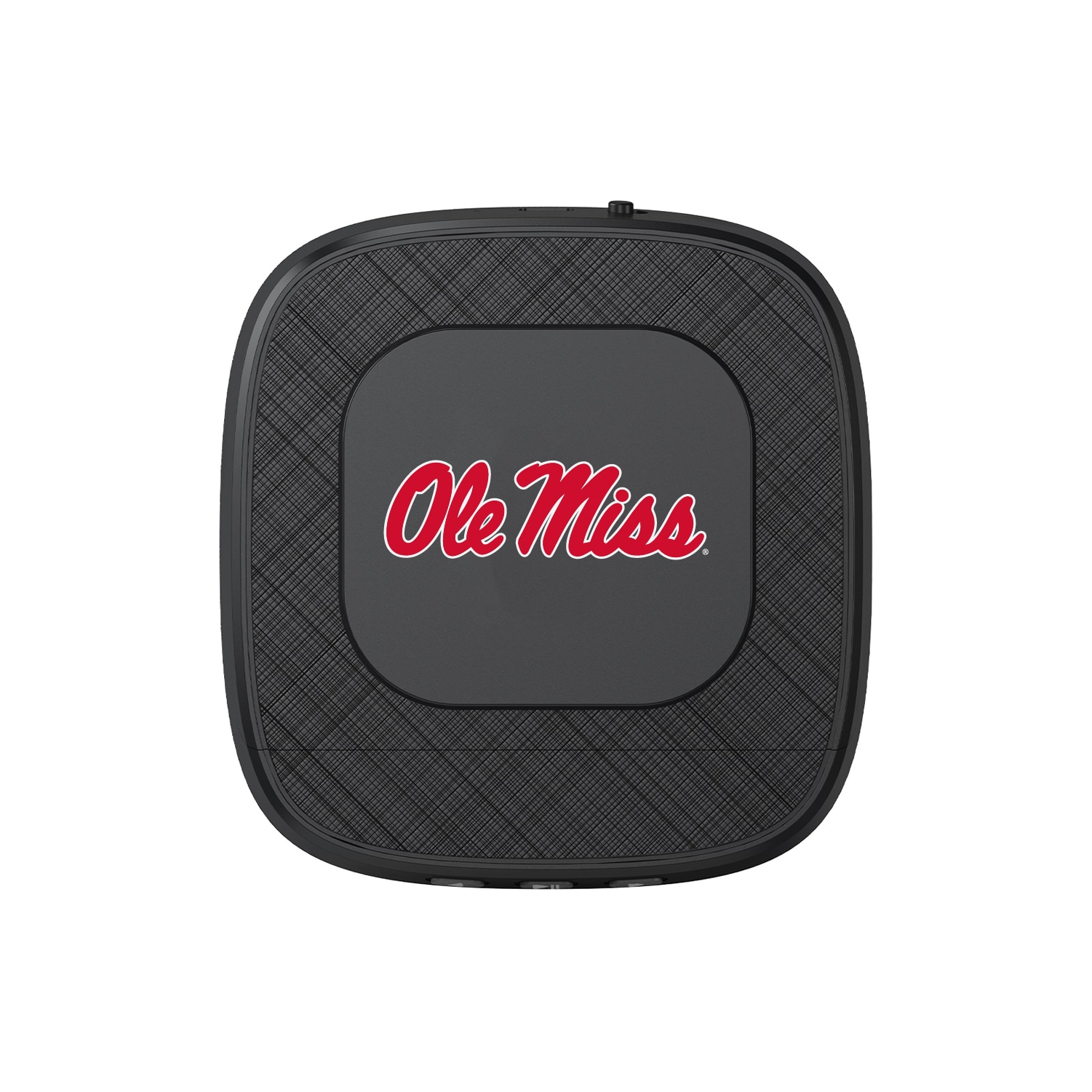 University of Mississippi Portable Speaker with Phone Charger, Black, Classic