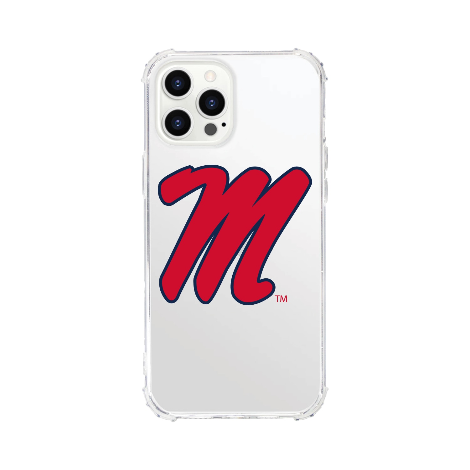 University of Mississippi- Clear Tough Edge Phone Case, Classic - iPhone 15