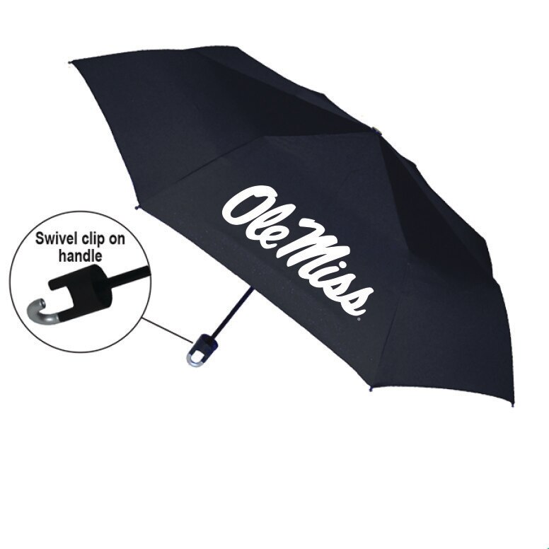 "Storm Clip" Mini Folding Emblematic Solid Umbrella 42" Coverage