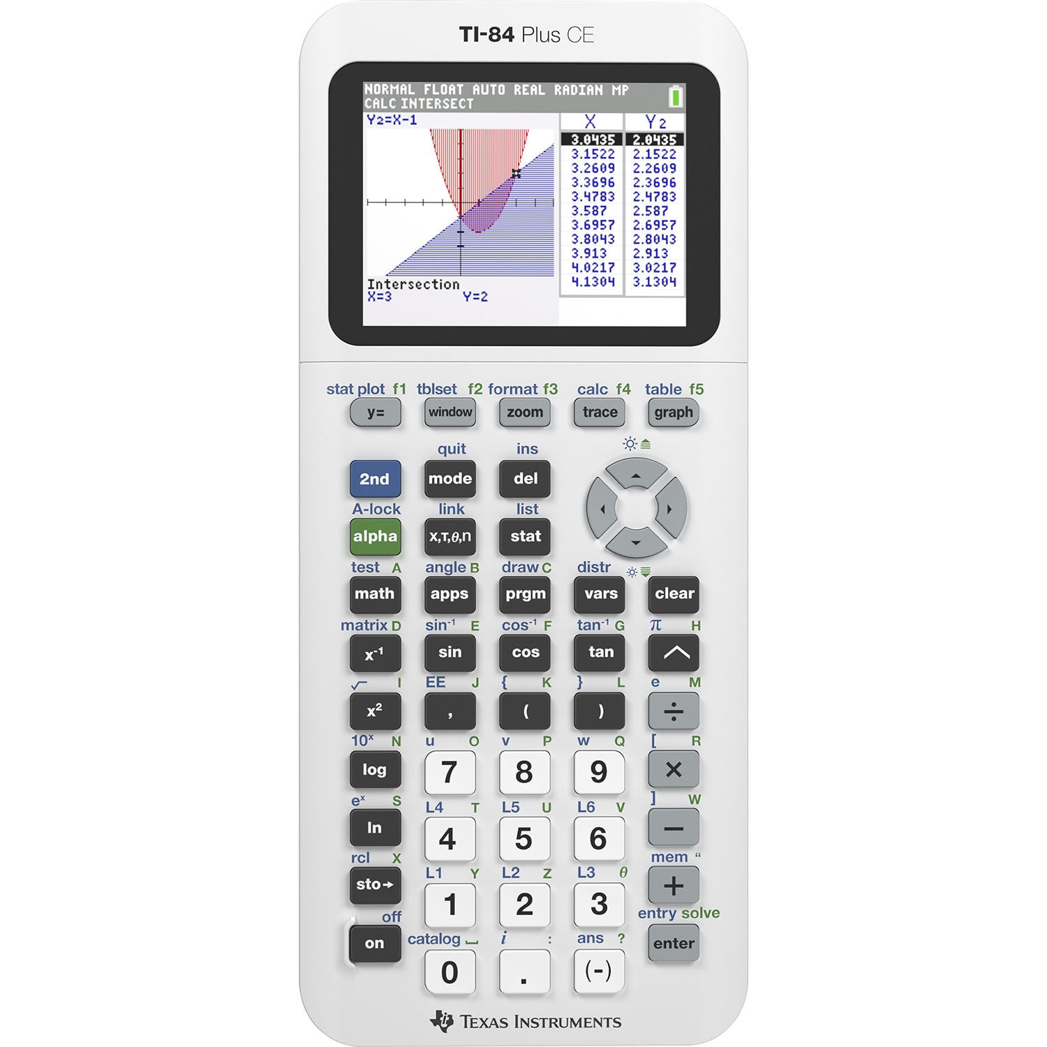 Texas Instruments TI-84 Plus CE Graphing Calculator (White)