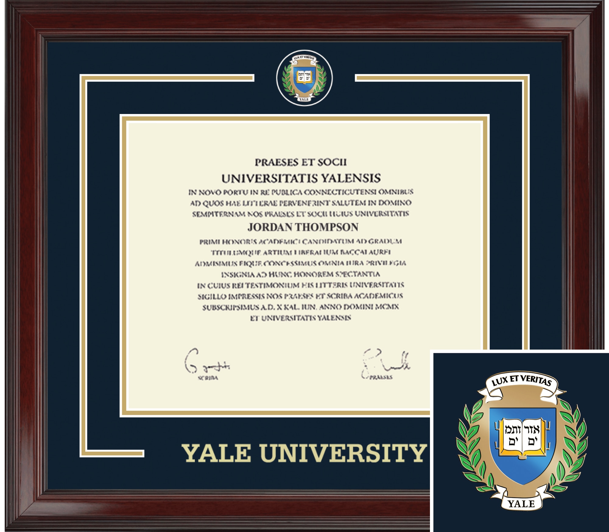 Church Hill Classics Showcase 10.31x12.62 Cherry Diploma Frame