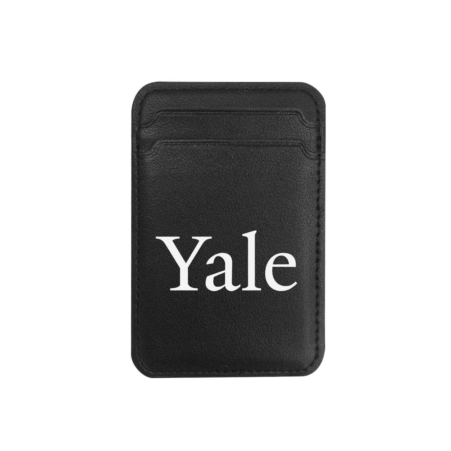 Yale University - Leather Wallet Sleeve (Top Load, Mag Safe), Black, Classic V3