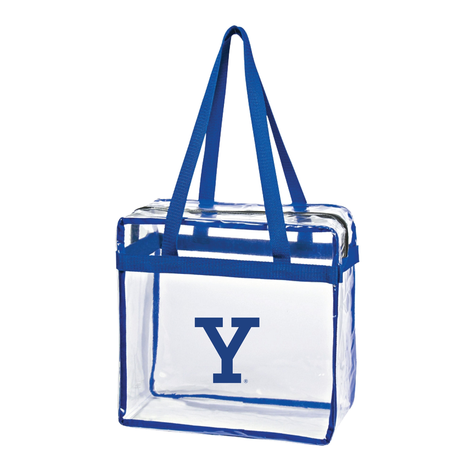 Yale Bulldogs Y logo 3603 Zipped Stadium Tote Imprinted