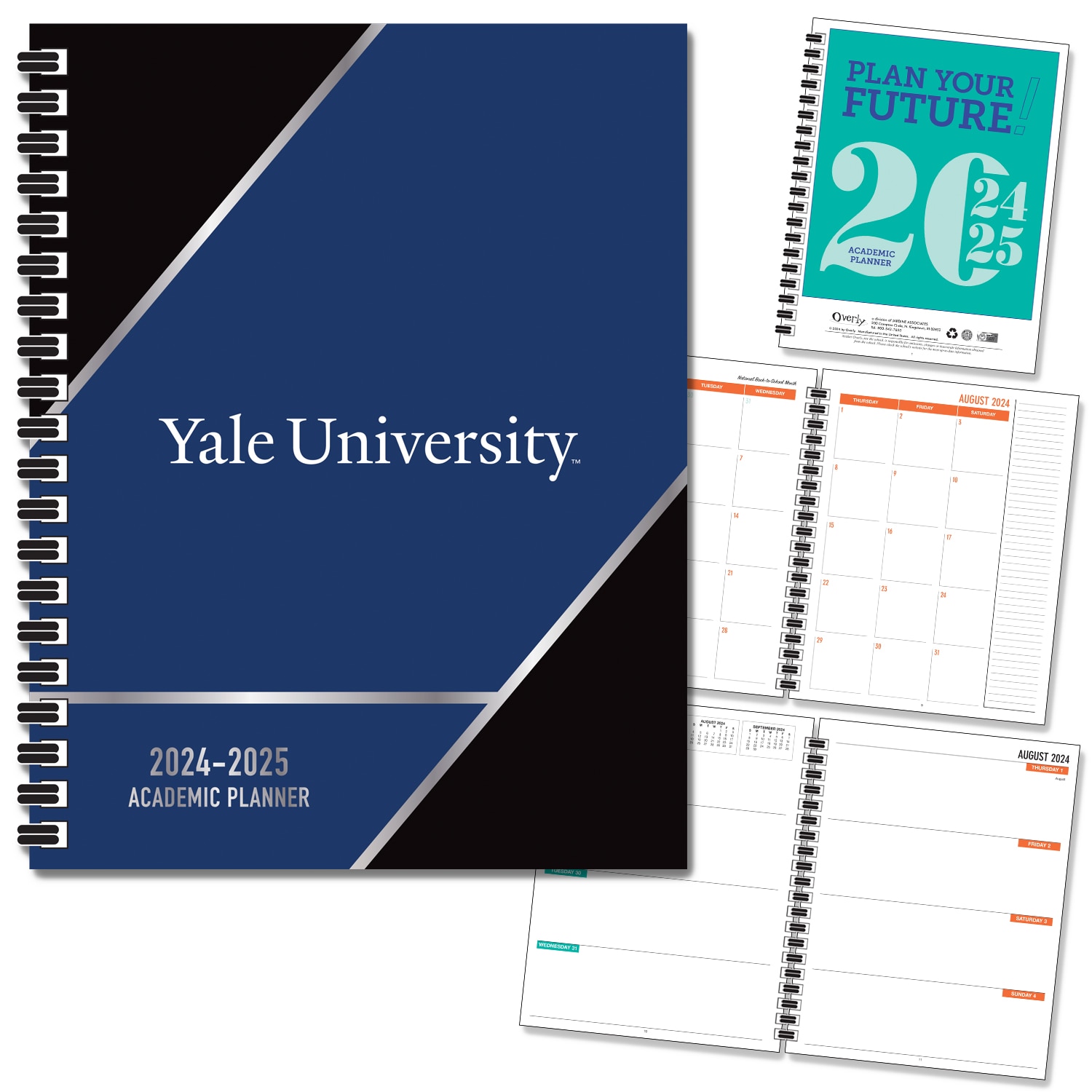 FY 25 Traditional Soft Touch Foil - School Name Imprinted Planner 24-25 AY 7x9