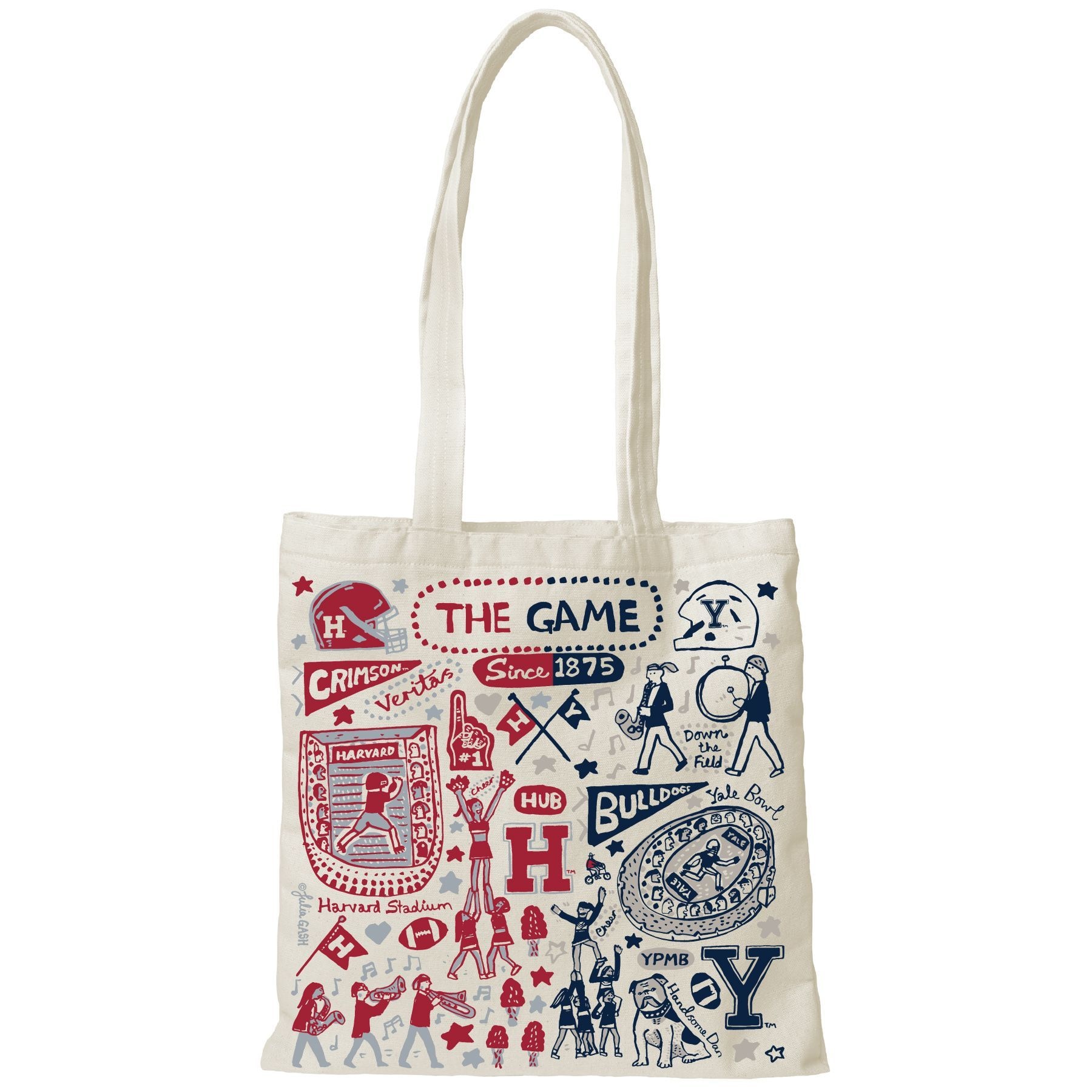 Harvard Crimson Julia Gash Harvard Yale Game Tote Bag